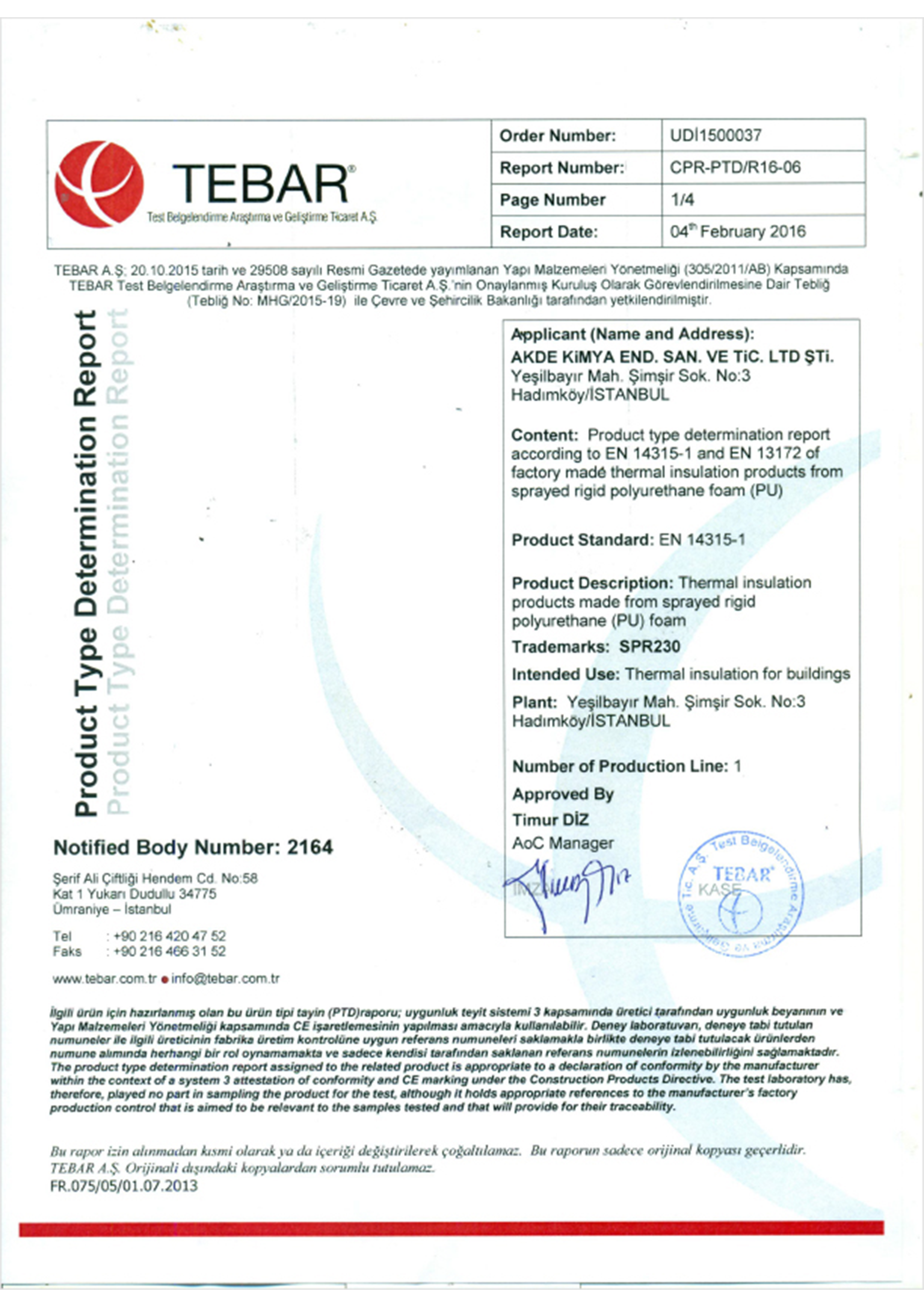 TEBAR Certification